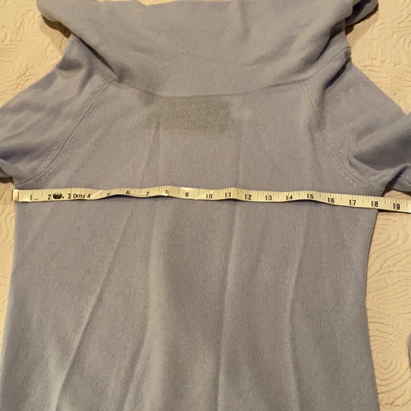 Nice blue Melani cowl neck cashmere sweater, L NWT - Picture 6 of 6
